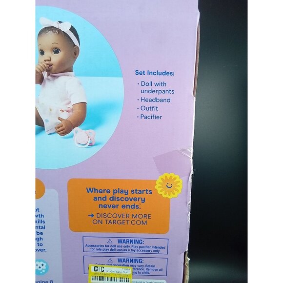 Gigglescape 14” Baby Doll With Pacifier Outfit Headband & Thumb-Sucking Feature - Picture 6 of 6